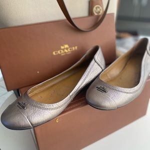 Coach Chelsia Flats. Size 6M. Color: gunmetal.